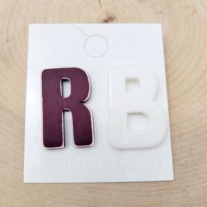 Brand New Forever 21 Letter R B Earrings